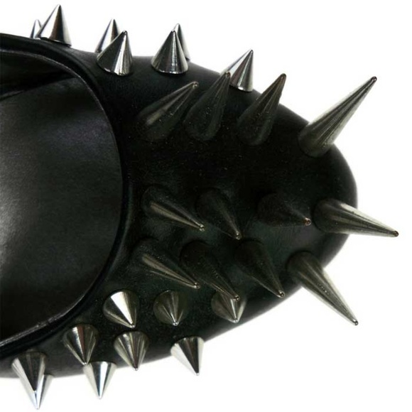 Hades ZETTA Spiked Black Pump Metallic Spinal 5" Heel 6-7-8-9-10-11 M/B Width - Picture 10 of 15